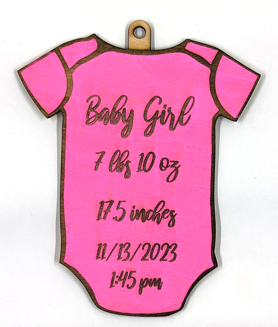 Christmas ornament for newborn baby girl